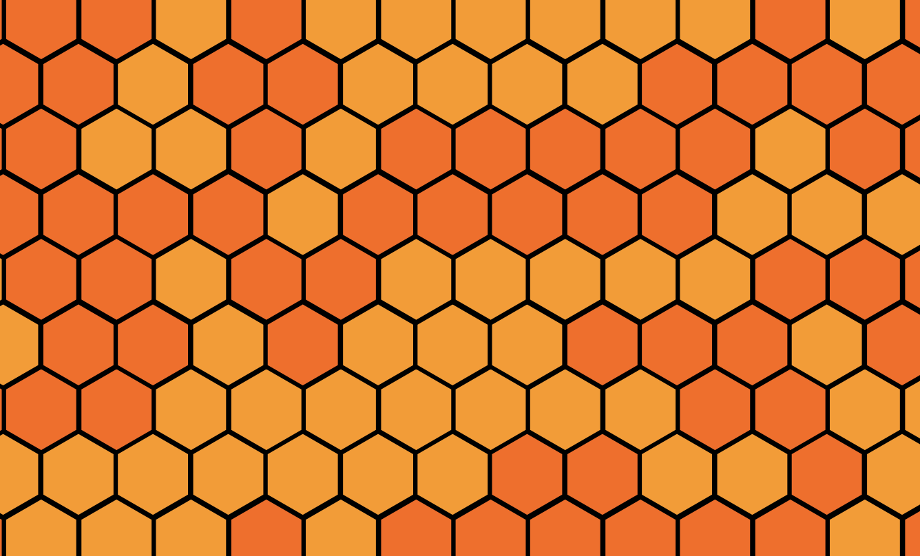 Hexagonal pattern created with CSS Doodle
