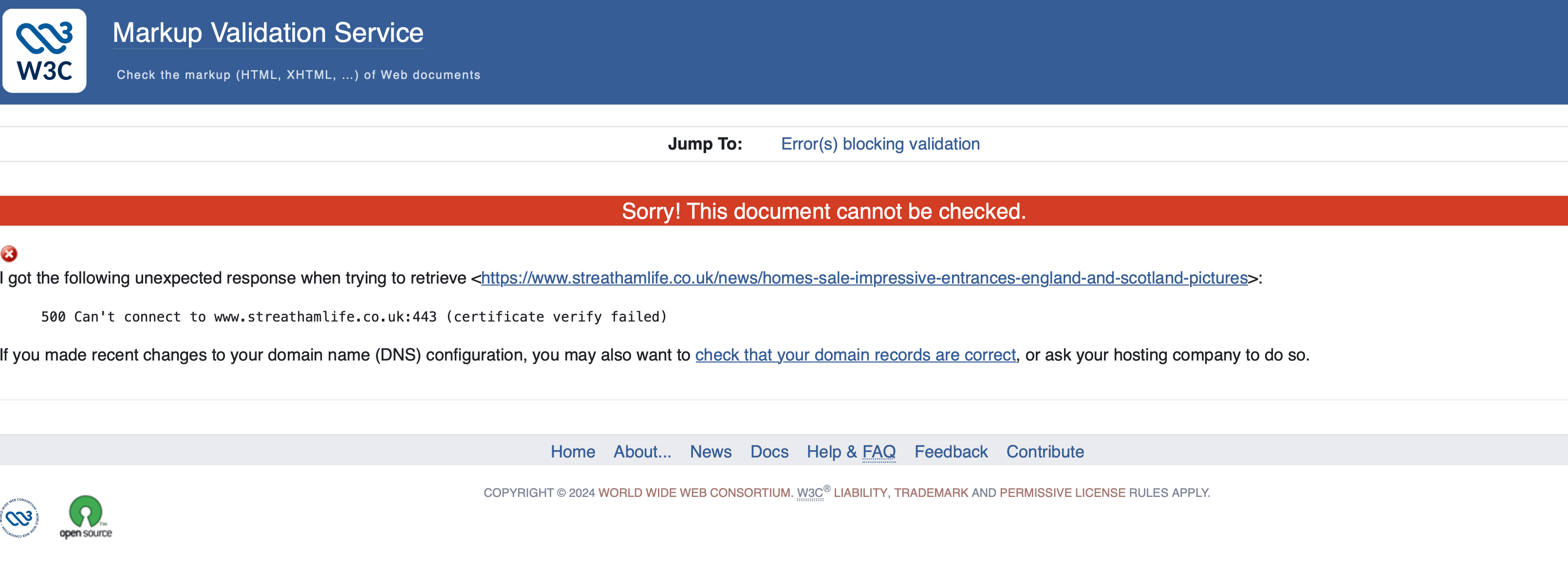 W3C validation Error